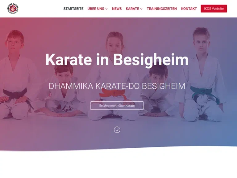 Website des Dhammika Karate-Do Besigheim